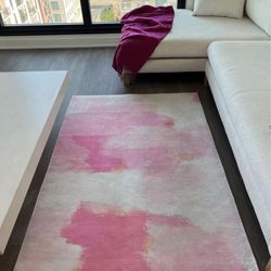 Pink Abstract Rug