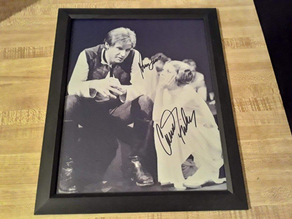 Star wars framed 8X10 inch PROFESSIONAL REPRINTED AUTOGRAPH $15