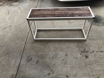 Wood/metal bench