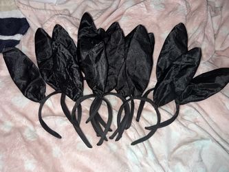 Black bunny ears headband costume