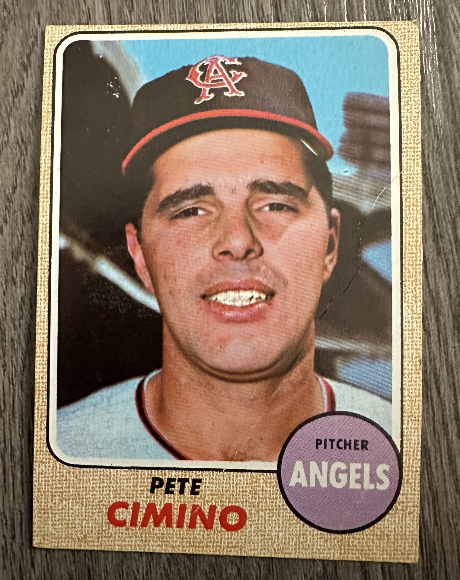1968 Topps Pete Cimino #143 California Angels Baseball Card
