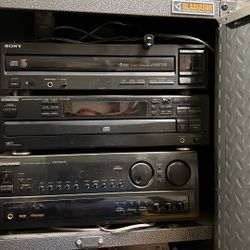 Pioneer Receiver, Kenwood & Sony 5 Disc CD Player