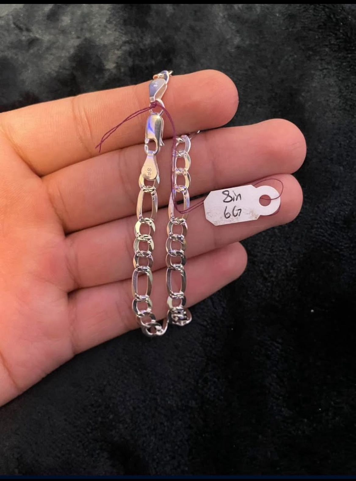 925 Silver Figaro Bracelet