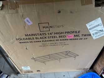 Mainstays 14" High Profile Foldable Steel Bed Frame Twin