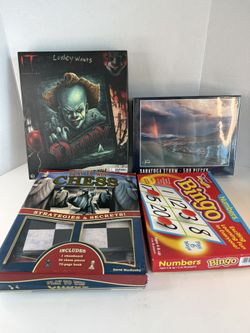 Family Game & Puzzle Bundle (Chess, Bingo, Jigsaw Puzzles)