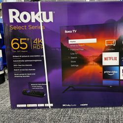 65” Roku Smart 4k Led Tv 