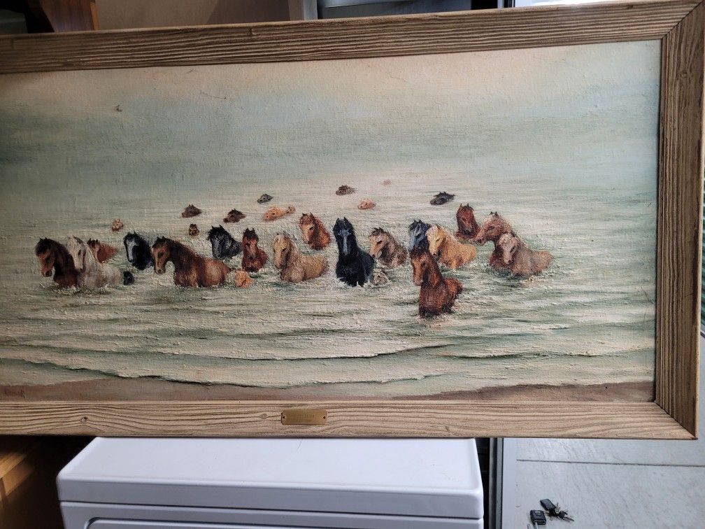 1987 Pony Swim Oil On Camvis