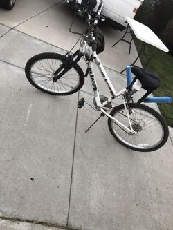 Mountain bike with diy surf rack