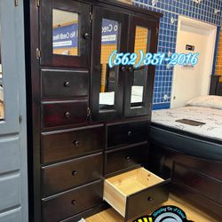 Pinewood Closet Wardrobe Storage 