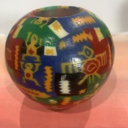 Round Multicolored Candle