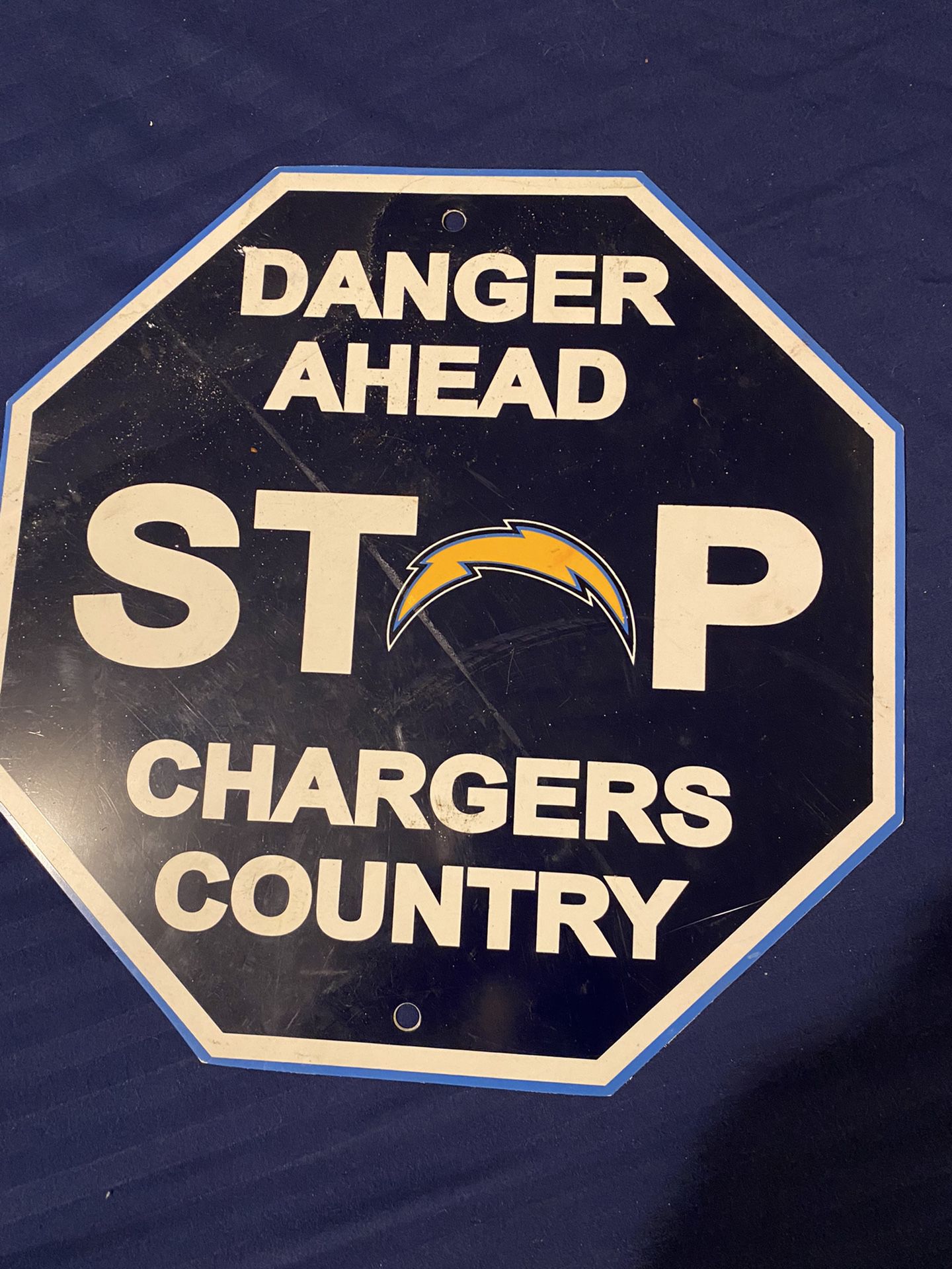 Chargers “stop sign” Sign 