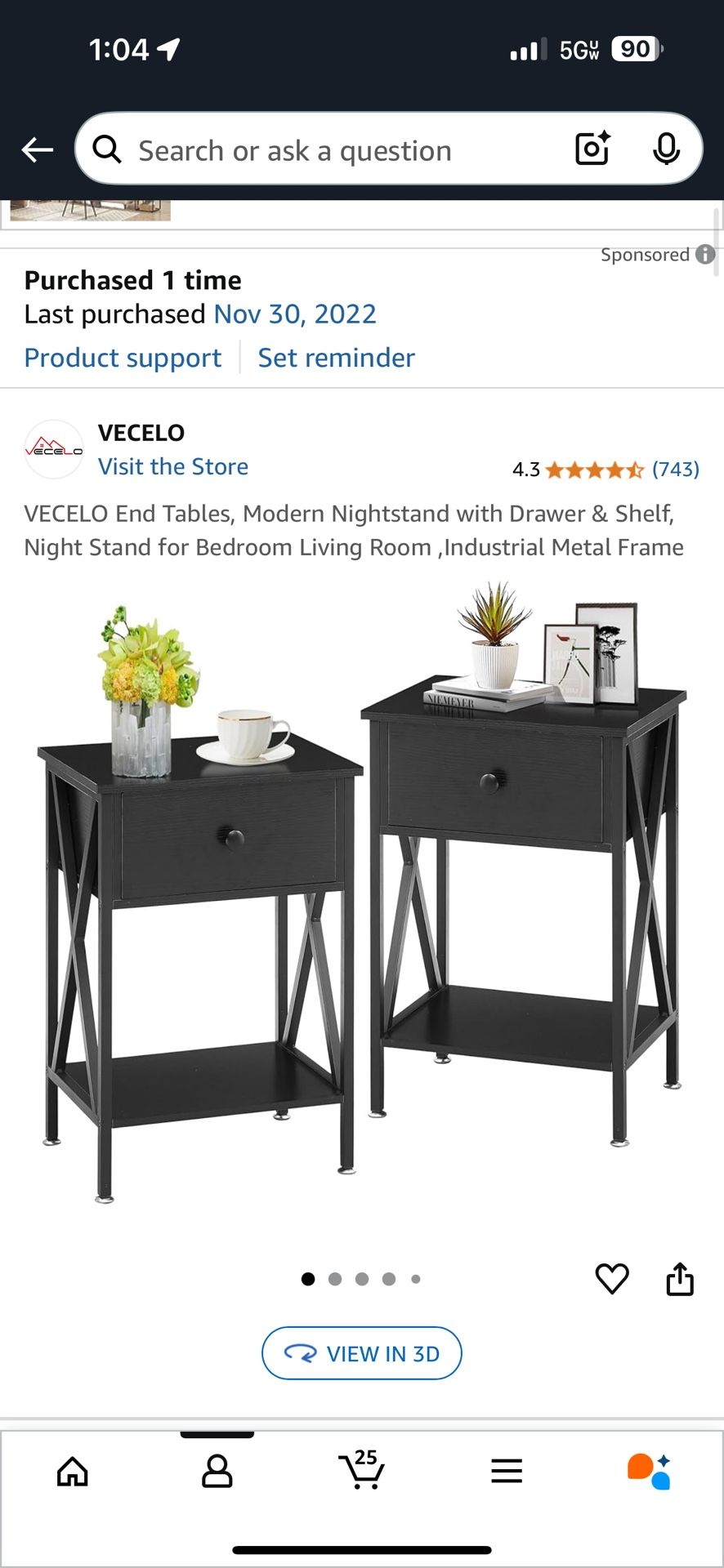 Modern Nightstands set of 2