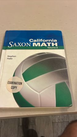 California Saxon math volume 2