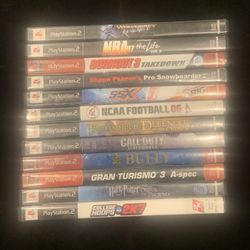 Playstation 2 PS2 Game Lot(12 Games)SSX BULLY COD NCAA BURNOUT WOLVERINE NBA07+more(Post Nintendo Era)