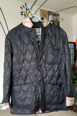 Burberry men's diamond quilted black jacket 