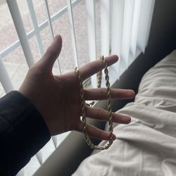 GOLD PLATED 14K rope chain