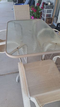 Patio table and chairs