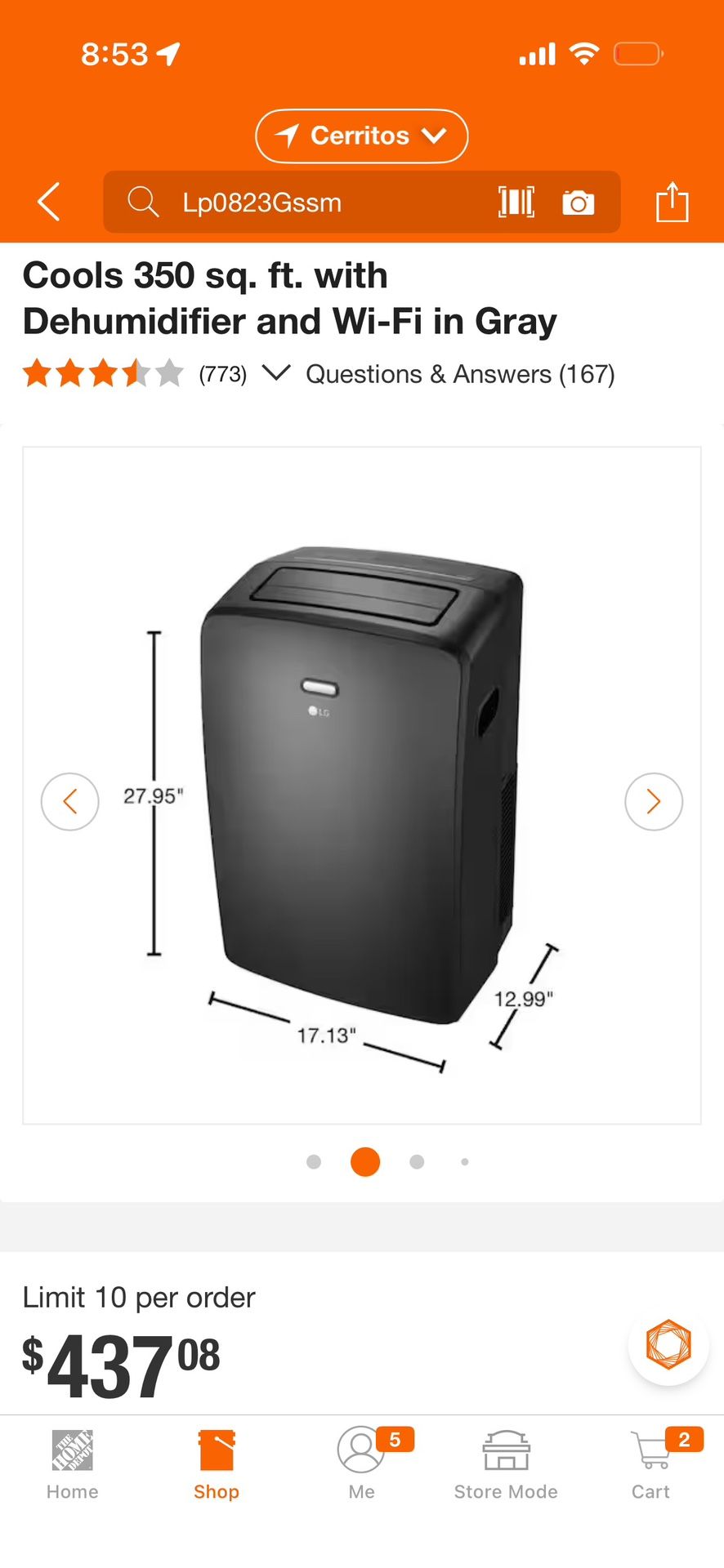 LG Portable AC