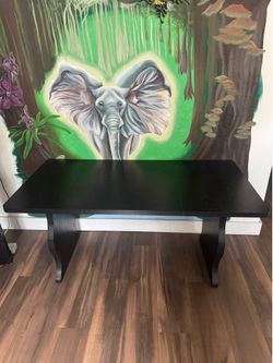Executive Desk - Black Wood Grain