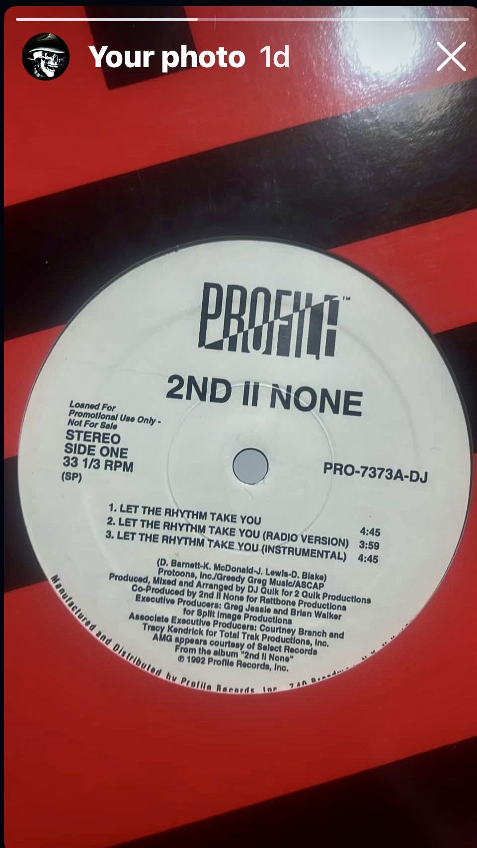 2ND II NONE - LET THE RHYTHM TAKE YOU 12’ RECORD 90’S WEST COAST RAP 90’S HIP HOP CLASSIC OLD SCHOOL RAP