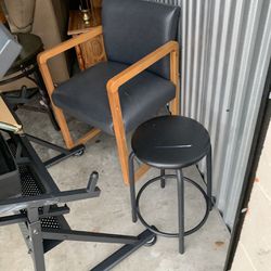 Furniture $15 🎈🎁🎈house And Office Furniture, Desk Chair, Stool, Wood Chair, Arm Chair. House And Office Organization. Good Condition, Items, 