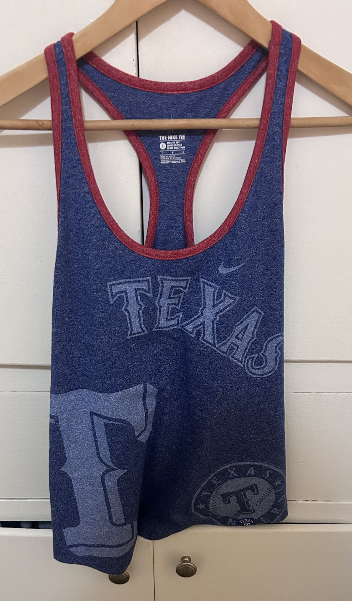 Texas Rangers Tank Top Size Womens Large
