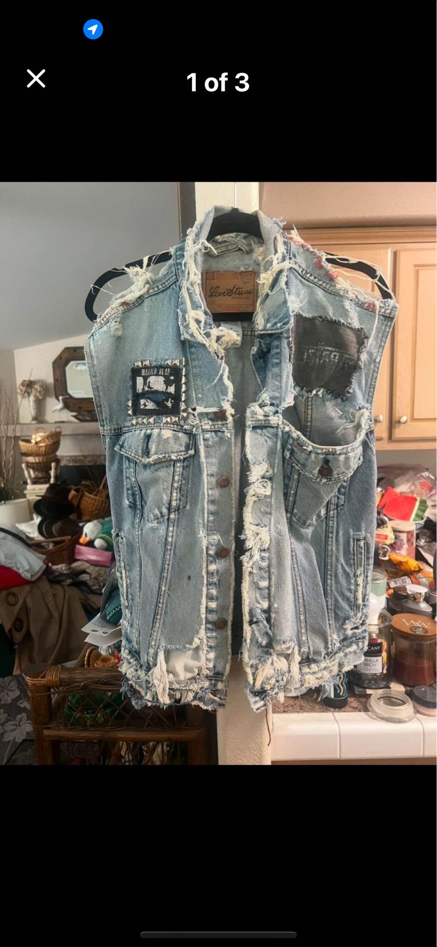 Men’s distressed vest
