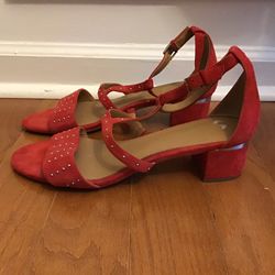Calvin Klein Red Sparkle Heels Women’s size 10