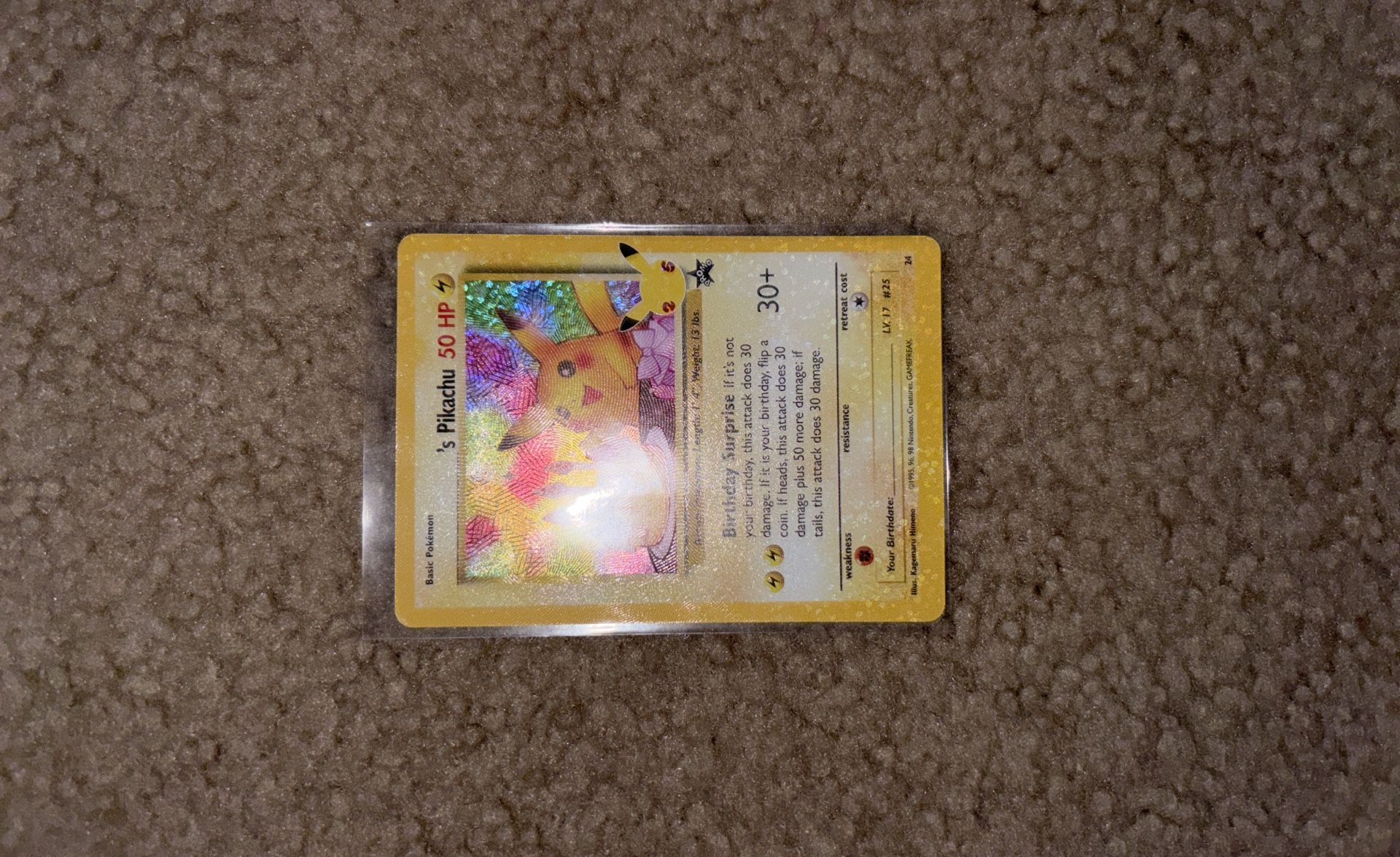 Celebration’s birthday Pikachu