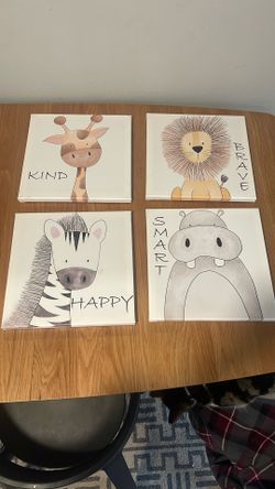 Kids Wall Art Safari theme 12 x 12