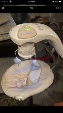 Baby swing fisher price (makes a winding noise but works well)