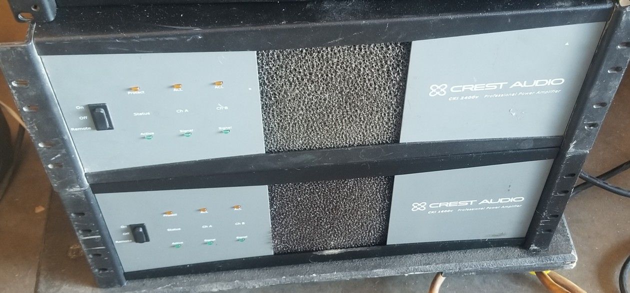 2 Crest Audio Amplifiers 