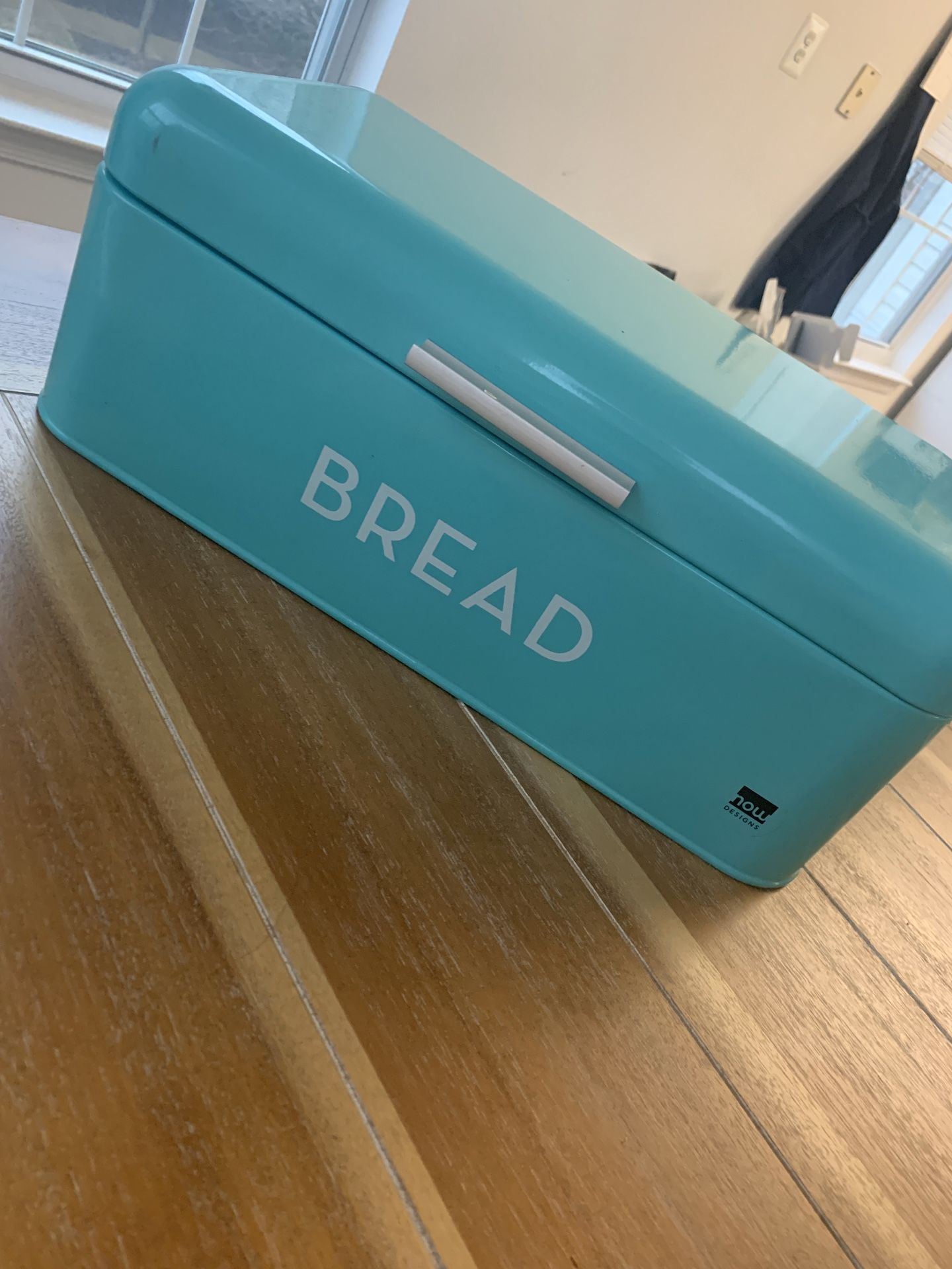 Turquoise bread box / bread container - kitchen decor