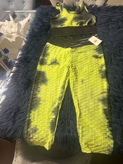 Tie-Dye Two-Piece Crop Top and Pants Set