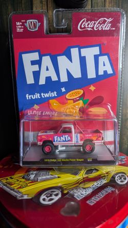 M2 Chase Machines Coca-Cola Fanta Fruit Twist 1979 Dodge 150 Macho Power Wagon 1:64