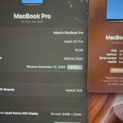 MacBook Pro 16” (2023, M3 Pro) – Excellent