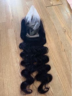 34in human hair body wave 13x6 lace frontal wig