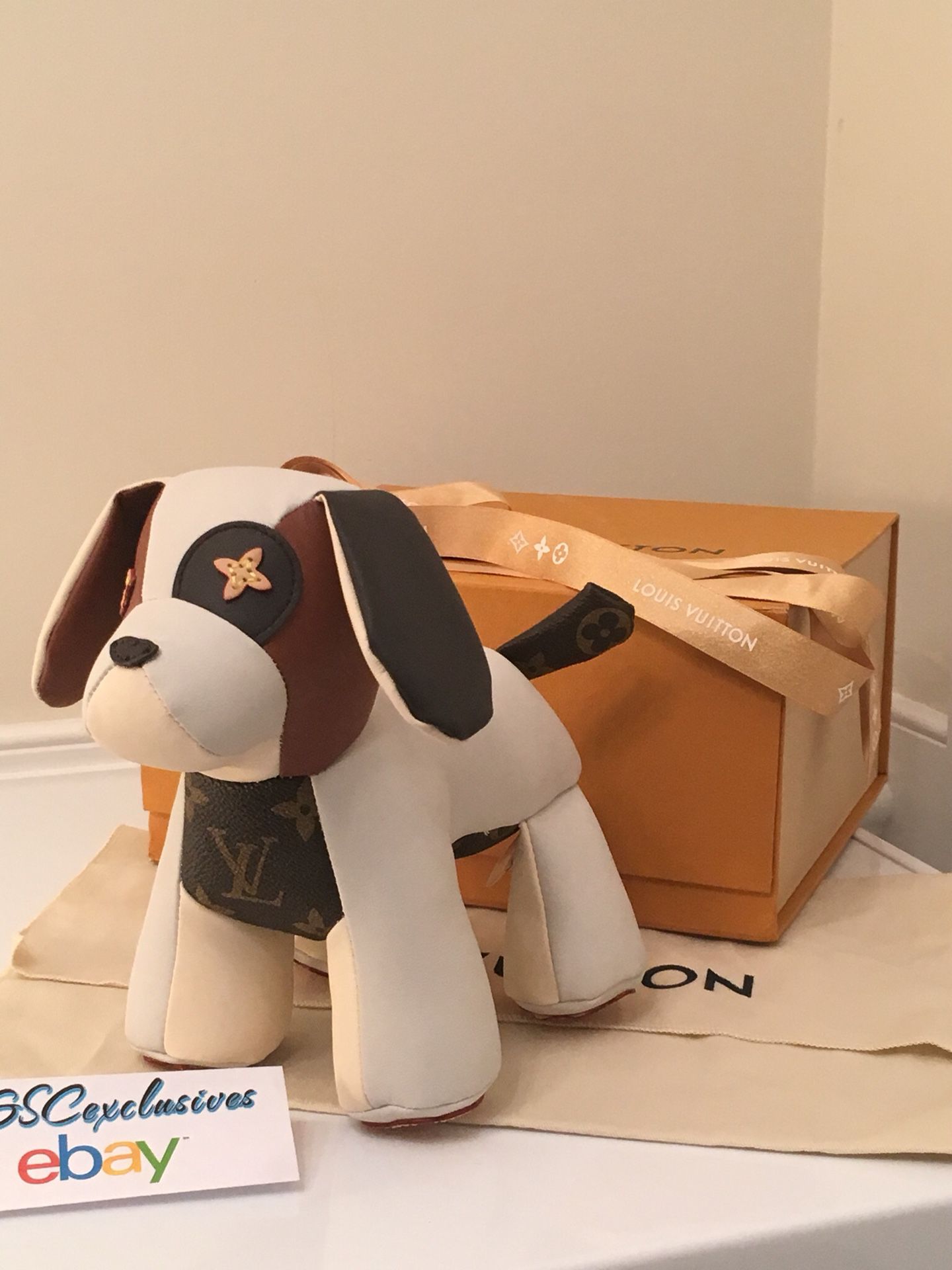 Louis Vuitton Doudou Oscar Dog Plush - Brown Kids Decor