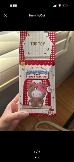 Hello kitty teddy pajamas plushie blind box bag charm in blue