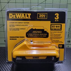 New Dewalt 20v 3AH Compact Battery