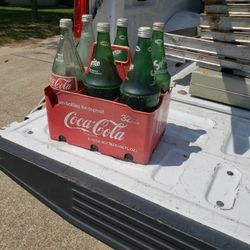 Vintage Coke And Sprite Carrier Bottles 