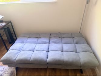 72" Memory Foam Futon Sofa Bed, Grey