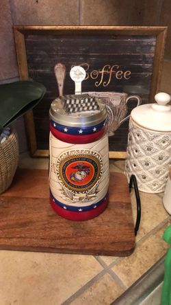 Limited edition marine collectible beer stain