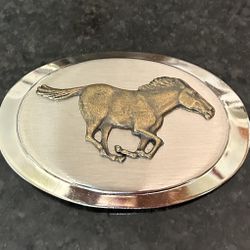 Galloping Horse Belt Buckle Goldfish 