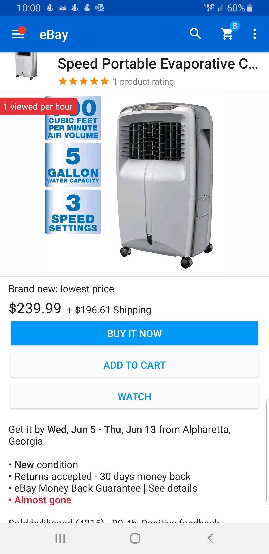 Swamp cooler used 150 each