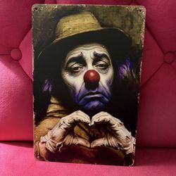 Creepy Clown Metal Picture