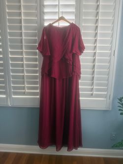 Vedress Cranberry Mother of the Bride Dress