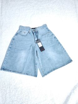 Liquor n Poker Super Wide Jean Shorts Women NWT