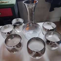 Silver Glass Decanter