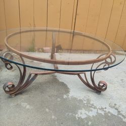 Coffee Table Iron And Glass
